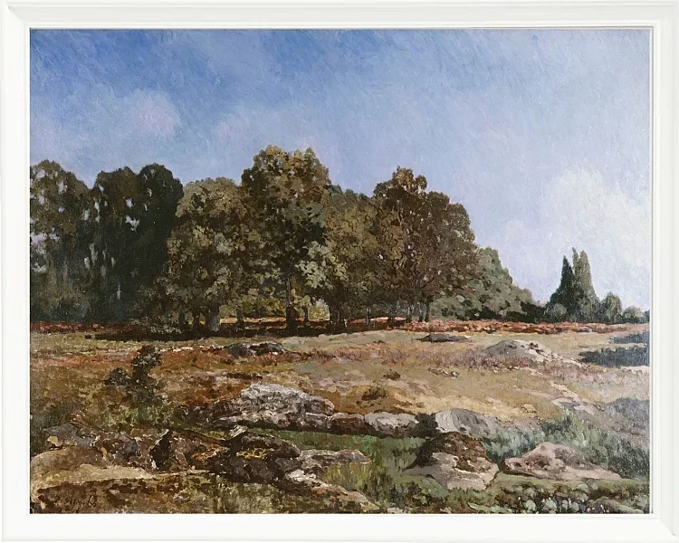 Alfred Sisley - Waldrand von Fontainebleau 1865 | Giclée Kunstdruck gerahmt