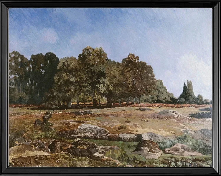 Alfred Sisley - Waldrand von Fontainebleau 1865 | Giclée Kunstdruck gerahmt