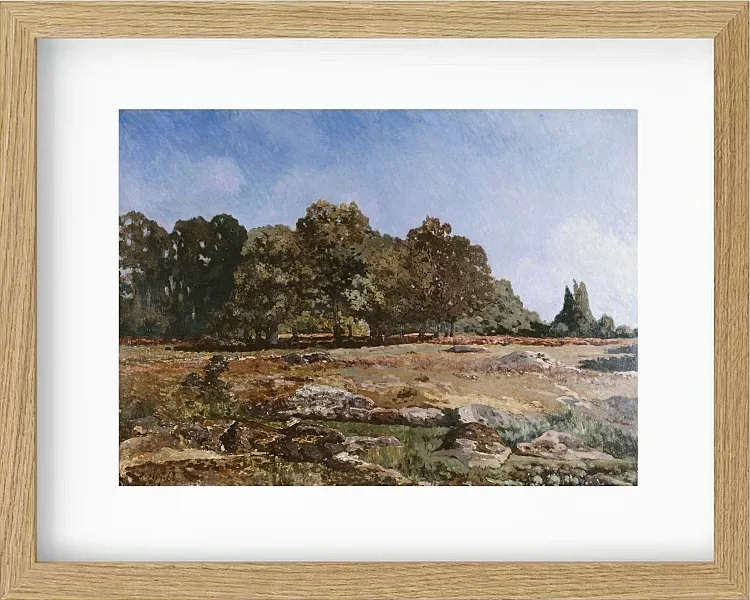 Alfred Sisley - Waldrand von Fontainebleau 1865 | Giclée Kunstdruck gerahmt