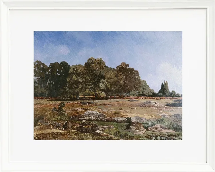 Alfred Sisley - Waldrand von Fontainebleau 1865 | Giclée Kunstdruck gerahmt