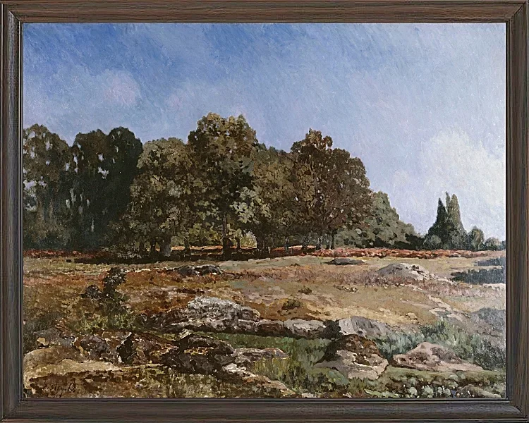 Alfred Sisley - Waldrand von Fontainebleau 1865 | Giclée Kunstdruck gerahmt