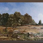 Alfred Sisley - Waldrand von Fontainebleau 1865 | Giclée Kunstdruck gerahmt