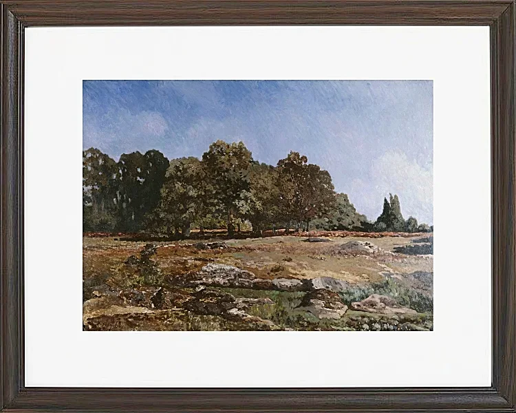 Alfred Sisley - Waldrand von Fontainebleau 1865 | Giclée Kunstdruck gerahmt