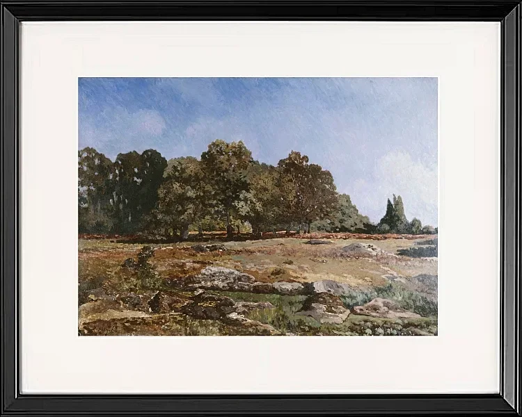 Alfred Sisley - Waldrand von Fontainebleau 1865 | Giclée Kunstdruck gerahmt