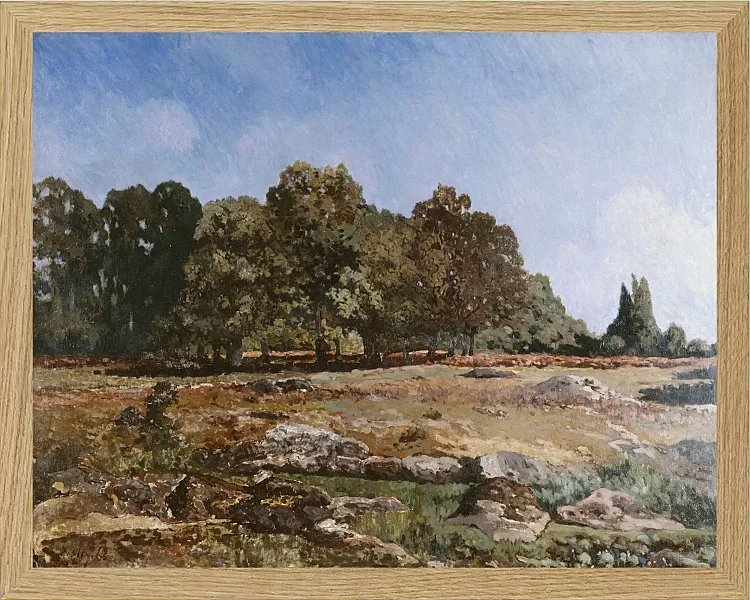 Alfred Sisley - Waldrand von Fontainebleau 1865 | Giclée Kunstdruck gerahmt