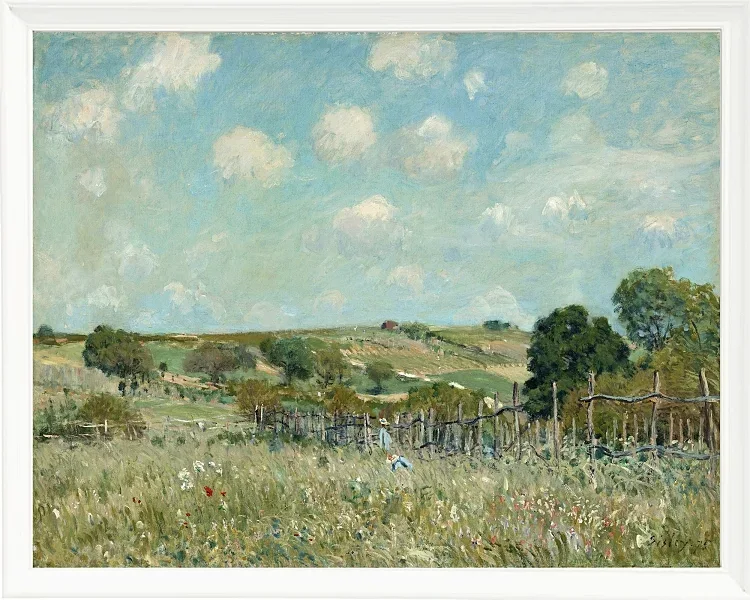 Alfred Sisley - Wiese 1875 | Giclée Kunstdruck gerahmt