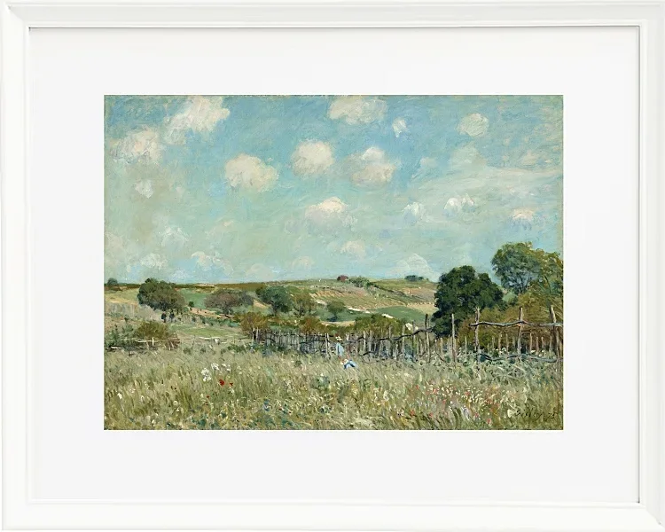 Alfred Sisley - Wiese 1875 | Giclée Kunstdruck gerahmt