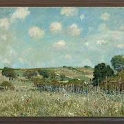Alfred Sisley - Wiese 1875 | Giclée Kunstdruck gerahmt