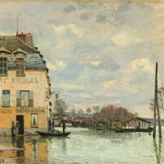 Alfred Sisley - Oversvømmelse ved Port-Marly 1872 | Indrammet giclée-kunsttryk