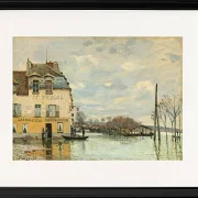 Alfred Sisley - Oversvømmelse ved Port-Marly 1872 | Indrammet giclée-kunsttryk