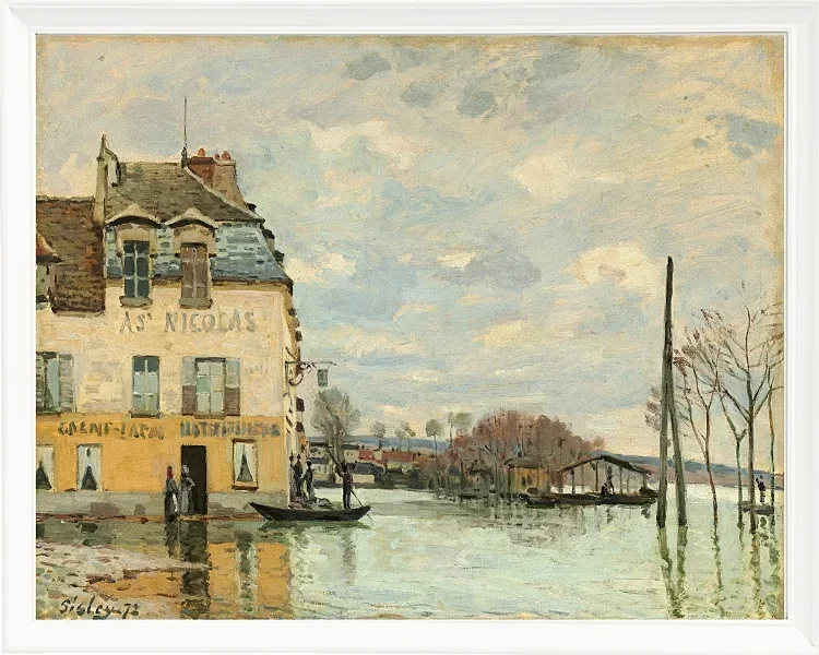 Alfred Sisley - Oversvømmelse ved Port-Marly 1872 | Indrammet giclée-kunsttryk