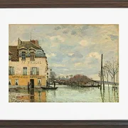 Alfred Sisley - Oversvømmelse ved Port-Marly 1872 | Indrammet giclée-kunsttryk