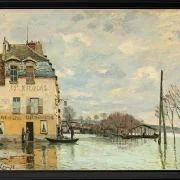 Alfred Sisley - Oversvømmelse ved Port-Marly 1872 | Indrammet giclée-kunsttryk
