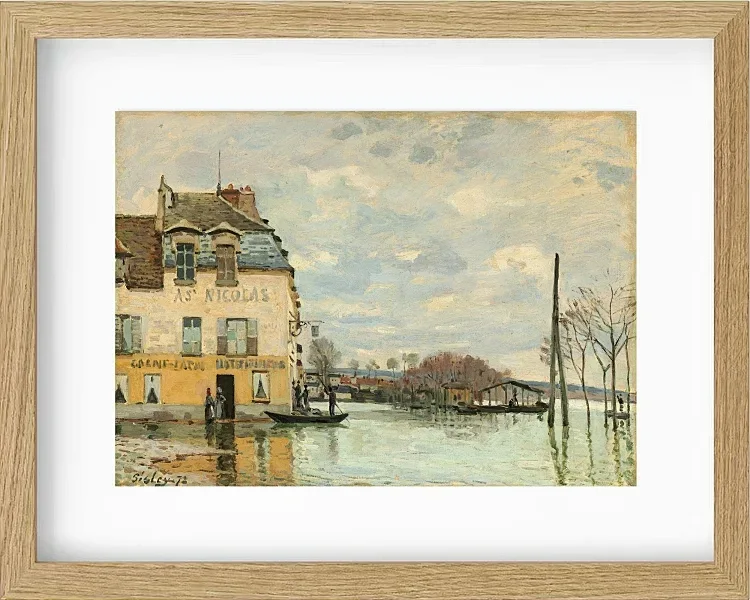Alfred Sisley - Oversvømmelse ved Port-Marly 1872 | Indrammet giclée-kunsttryk