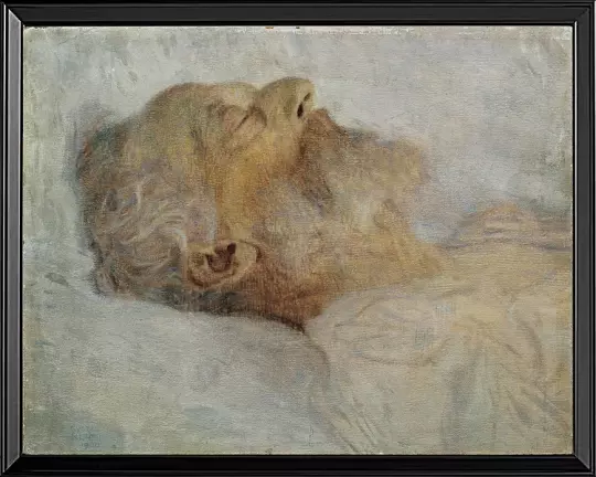 Alter Mann auf dem Totenbett - 1899