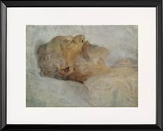 Alter Mann auf dem Totenbett - 1899