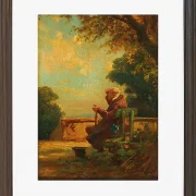 Alter Mann auf einer Bank - 1865