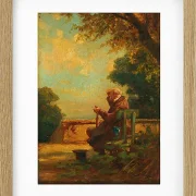 Alter Mann auf einer Bank - 1865