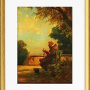 Alter Mann auf einer Bank - 1865