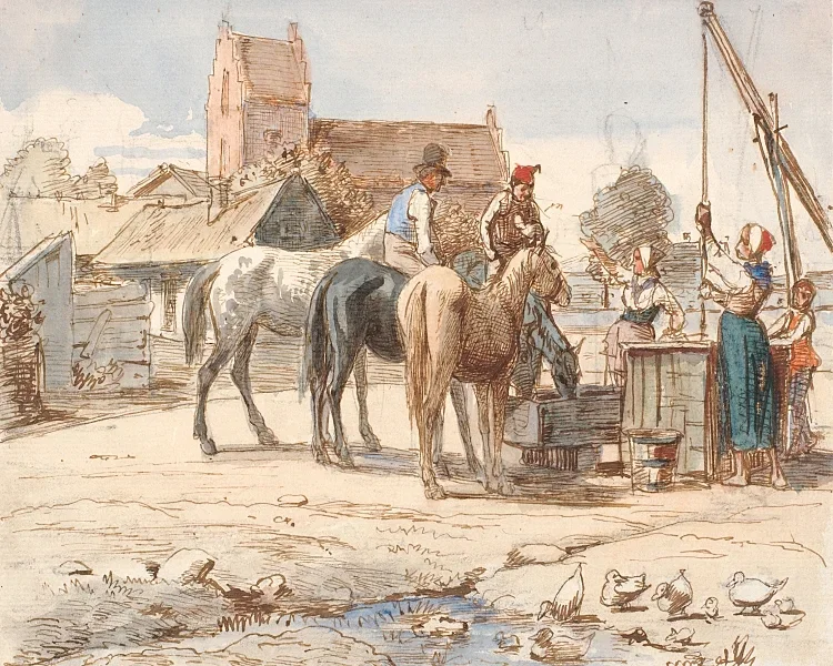 Am Brunnen außerhalb des Dorfes - 1865