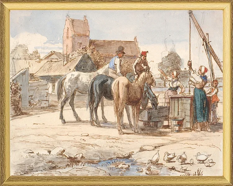 Am Brunnen außerhalb des Dorfes - 1865