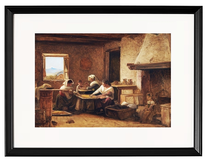 Frauen arbeiten in der Küche eines Bauernhauses in der Nähe von Olevan – 1851