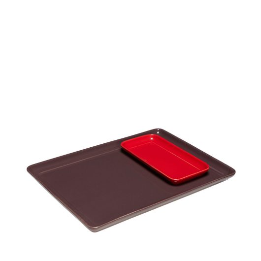 Amare Tray Burgundy/Red (set of 2)