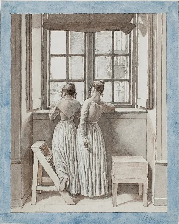An einem Fenster im Atelier des Künstlers - 1852