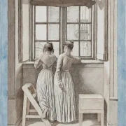 An einem Fenster im Atelier des Künstlers - 1852