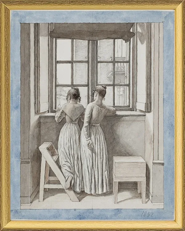 An einem Fenster im Atelier des Künstlers - 1852