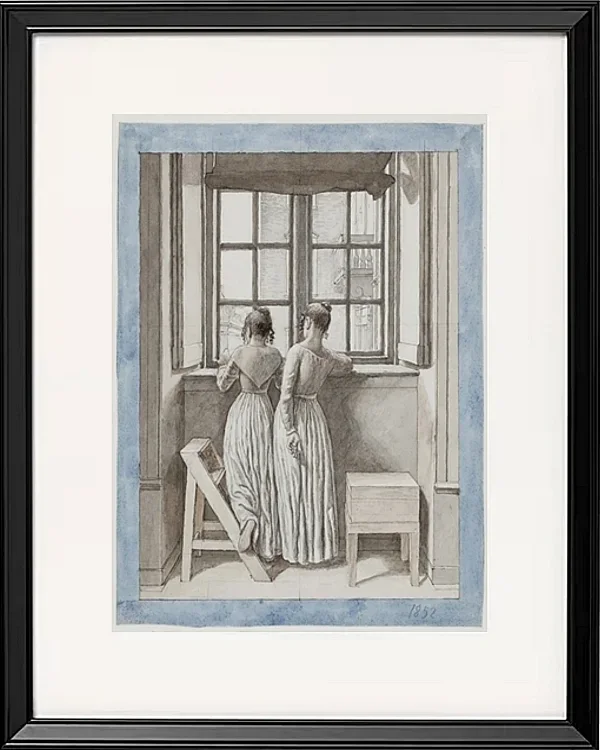 An einem Fenster im Atelier des Künstlers - 1852