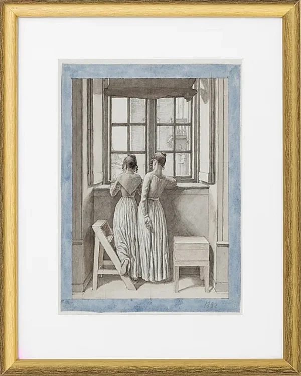 An einem Fenster im Atelier des Künstlers - 1852