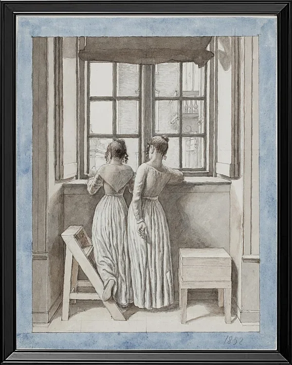 An einem Fenster im Atelier des Künstlers - 1852