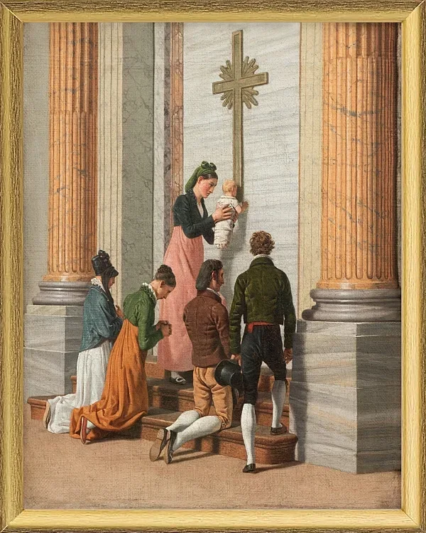 Andacht an der Heiligen Pforte des Petersdoms – 1814