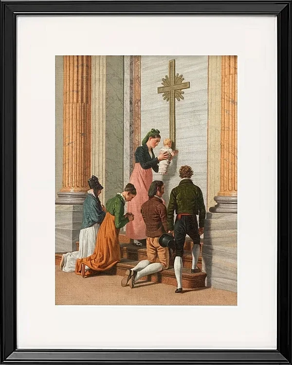 Andacht an der Heiligen Pforte des Petersdoms – 1814
