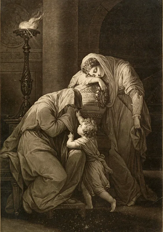 Angelica Kauffman | Andromache und Hekabe beweinen die Asche Hektors – 1771 | Gerahmter Kunstdruck | Klassizismus | formida
