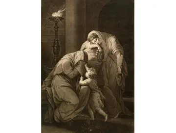 Angelica Kauffman | Andromache und Hekabe beweinen die Asche Hektors – 1771 | Gerahmter Kunstdruck | Klassizismus | formida