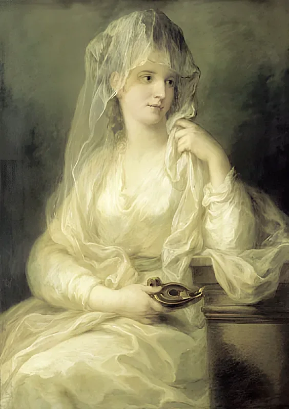 Angelica Kauffman | Bildnis einer Dame als Vestalin - 1780 | Gerahmter Kunstdruck | Klassizismus | formida