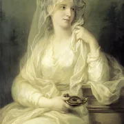 Angelica Kauffman | Bildnis einer Dame als Vestalin - 1780 | Gerahmter Kunstdruck | Klassizismus | formida