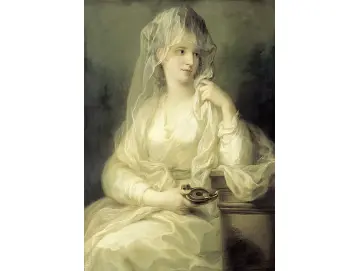 Angelica Kauffman | Bildnis einer Dame als Vestalin - 1780 | Gerahmter Kunstdruck | Klassizismus | formida
