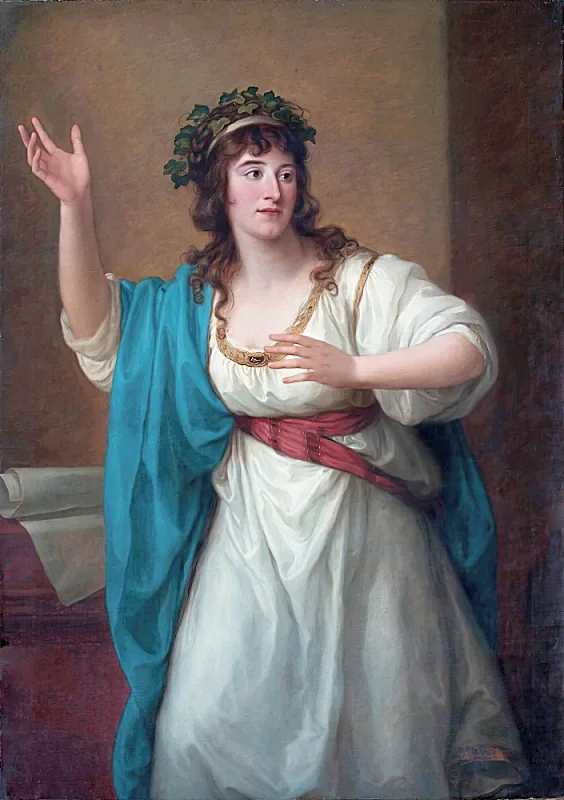 Angelica Kauffman | Stegreif Virtuosin Teresa Bandettini-Landucci von Lucca - 1794 | Gerahmter Kunstdruck | Klassizismus | formida