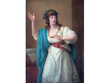 Angelica Kauffman | Stegreif Virtuosin Teresa Bandettini-Landucci von Lucca - 1794 | Gerahmter Kunstdruck | Klassizismus | formida