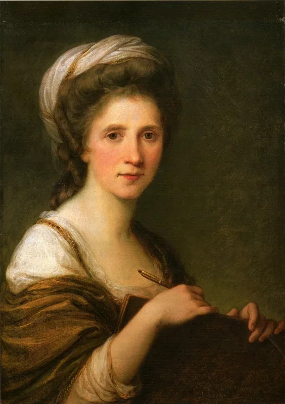 Angelica Kauffman | Selbstporträt Angelika Kauffmann - 1784 | Gerahmter Kunstdruck | Klassizismus | formida