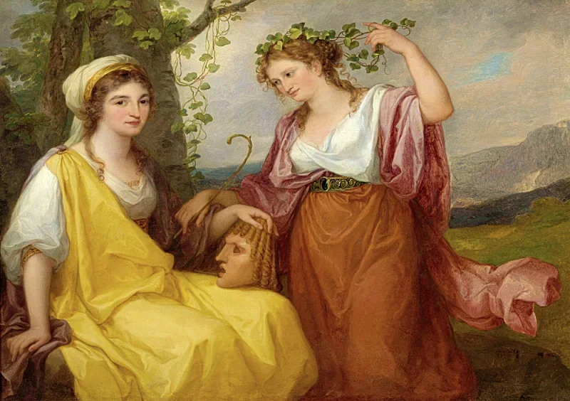 Angelica Kauffman | Domenica Morghen og Maddalena Volpato - 1791 | Indrammet kunsttryk | Klassicisme | formida