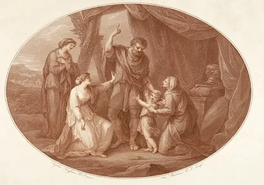 Angelica Kauffman | Coriolanus - 1783 | Indrammet kunsttryk | Klassicisme | formida