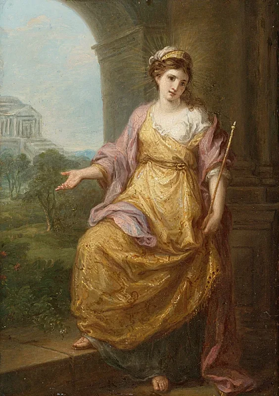 Angelica Kauffman | Weibliche Allegorie – 1780 | Gerahmter Kunstdruck | Klassizismus | formida