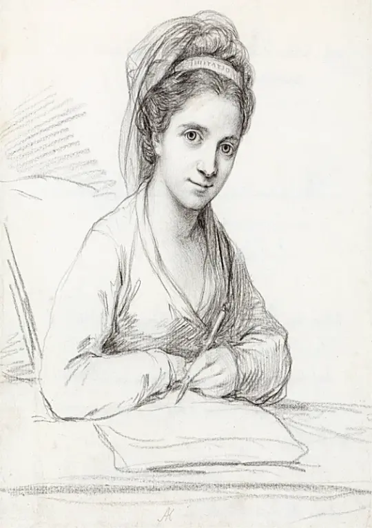 Angelica Kauffman | Selvportræt - 1774 | Indrammet kunsttryk | Klassicisme | formida