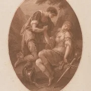 Angelica Kauffman | Clorindas død - 1785 | Indrammet kunsttryk | Klassicisme | formida
