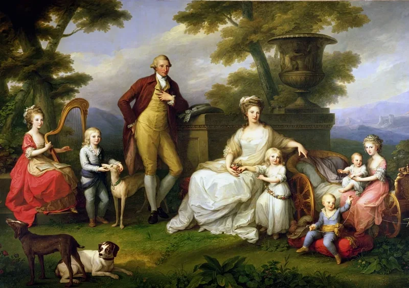 Angelica Kauffman | Den kongelige familie i Napoli - 1784 | Indrammet kunsttryk | Klassicisme | formida