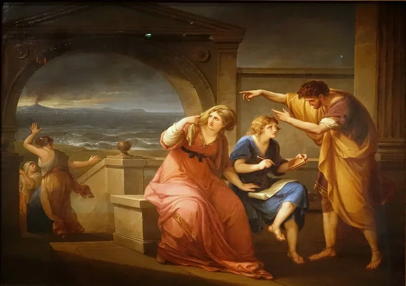 Angelica Kauffman | Plinius den Yngre og hans mor i Misenum – 1785 | Indrammet kunsttryk | Klassicisme | formida